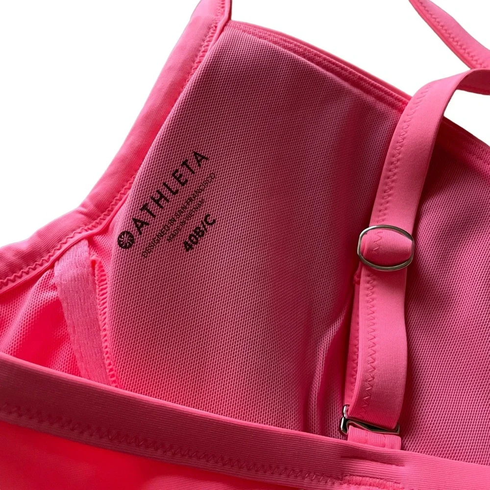 Athleta Pink Tankini Swim Top with Cups Size 40B/C - Picture 3 of 6